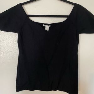 Black off the shoulder top